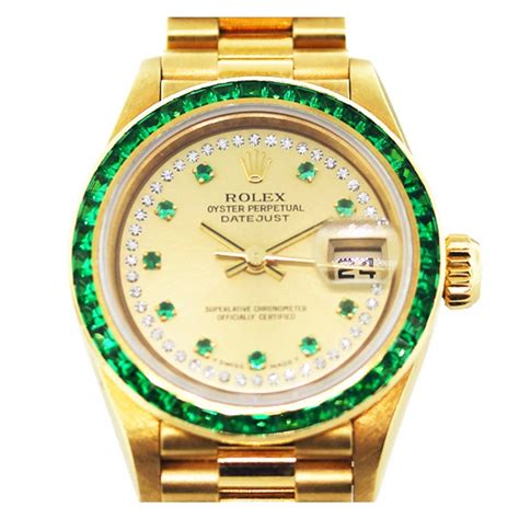 rolex watch emerald|rolex diamond watch price.